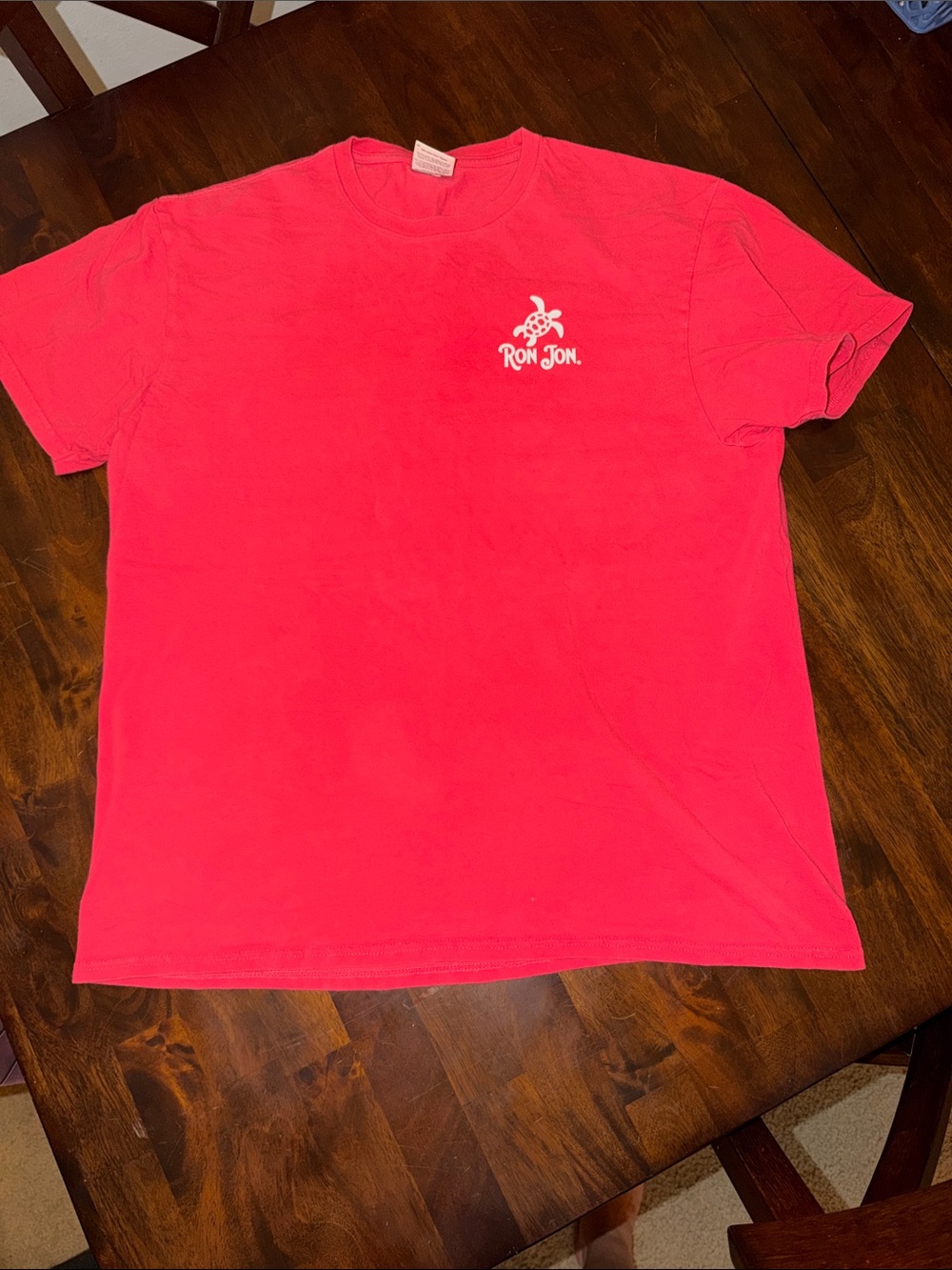 Ron Jon Men’s Short Sleeve Tee in Hot Pink with White Logo